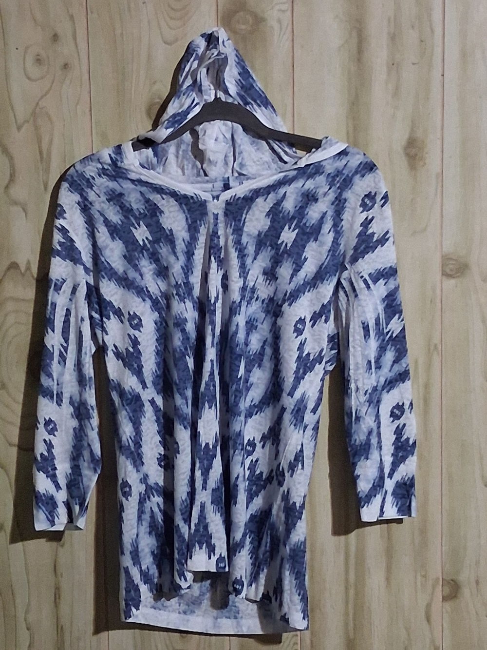 Style & Co. Blue and White Ikat Print Top